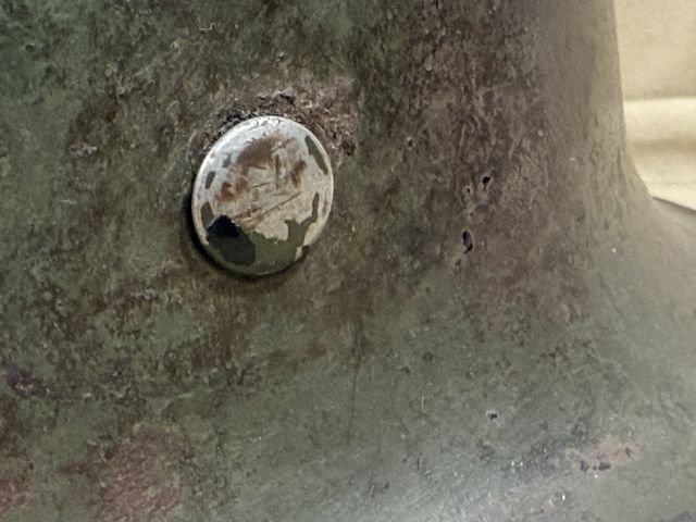 Original WWII German HEER (Army) M35 Double Decal Helmet — image 10