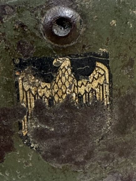 Original WWII German HEER (Army) M35 Double Decal Helmet — image 3