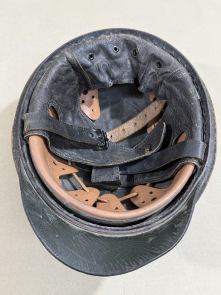 Original Nazi Era German Schutzpolizei Personnel's Motorcycle Crash Helmet — image 24