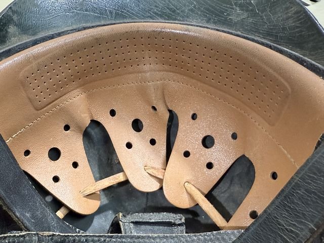 Original Nazi Era German Schutzpolizei Personnel's Motorcycle Crash Helmet — image 25