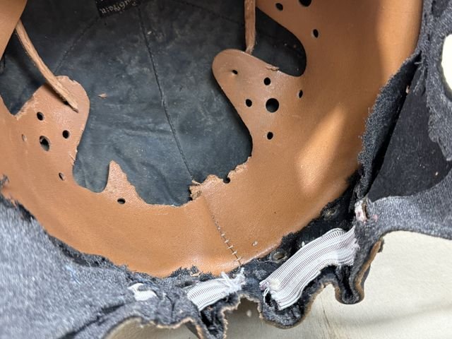 Original Nazi Era German Schutzpolizei Personnel's Motorcycle Crash Helmet — image 27