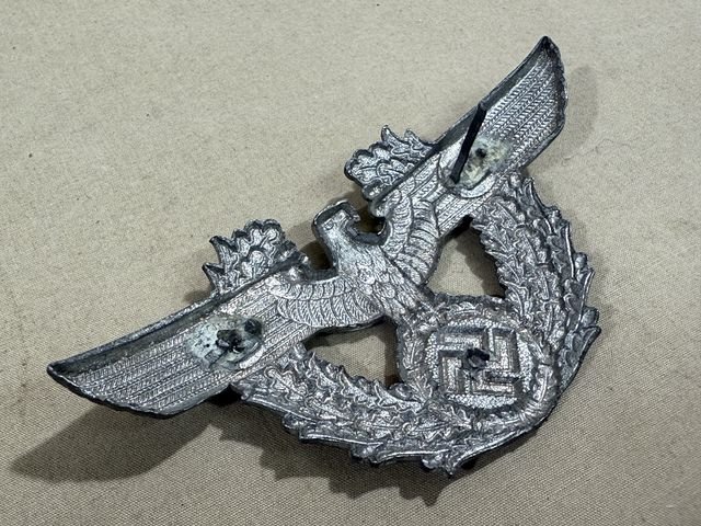 Original Nazi Era German Schutzpolizei Personnel's Motorcycle Crash Helmet — image 6