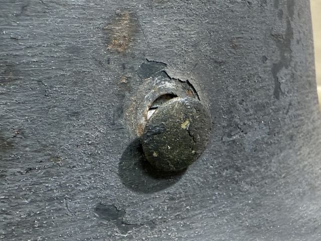 Original WWII German M35 Helmet with Liner & Chin Strap, Size 53 — image 10