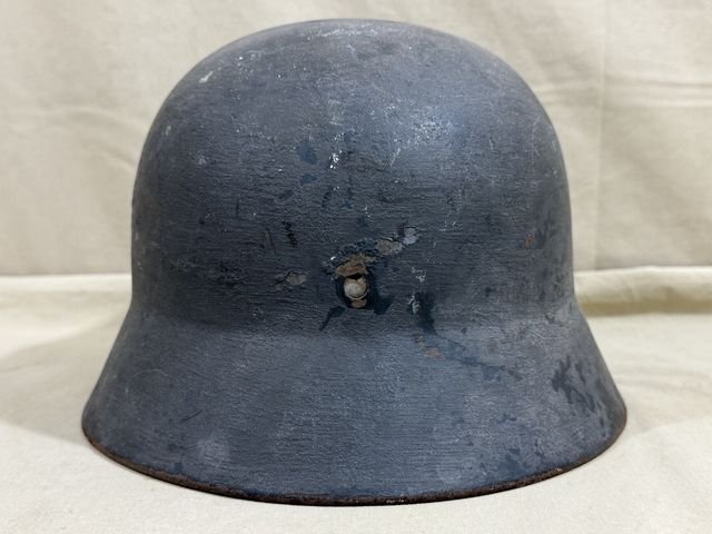 Original WWII German M35 Helmet with Liner & Chin Strap, Size 53 — image 12