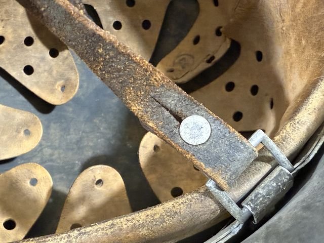 Original WWII German M35 Helmet with Liner & Chin Strap, Size 53 — image 20