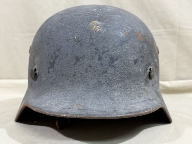 Original WWII German M35 Helmet with Liner & Chin Strap, Size 53 — image 6