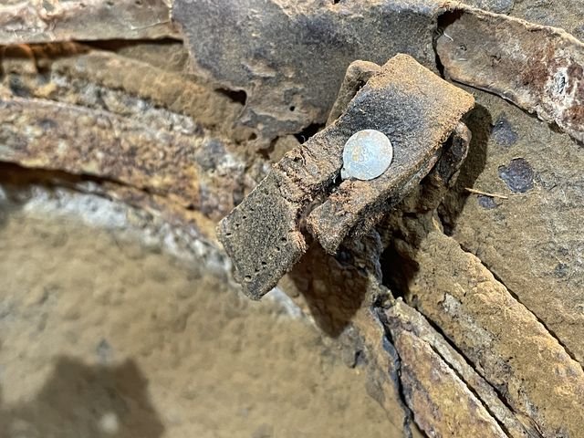 Original WWII German Battle Field Recovered M42 Steel Helmet, Waffen-SS!!! — image 17