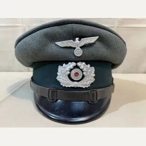 HOLD! Original WWII German Heer (Army) Engineer EM/NCO's Visor Cap