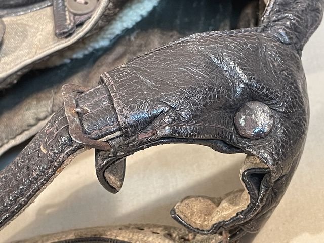 Original WWII German Luftwaffe Summer Flight Helmet, Early Example — image 10