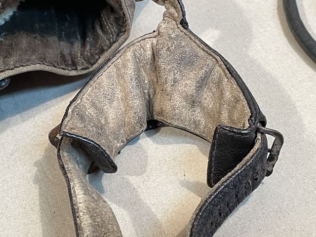 Original WWII German Luftwaffe Summer Flight Helmet, Early Example — image 16