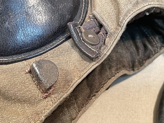 Original WWII German Luftwaffe Summer Flight Helmet, Early Example — image 24