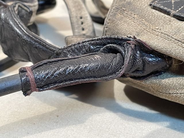 Original WWII German Luftwaffe Summer Flight Helmet, Early Example — image 8