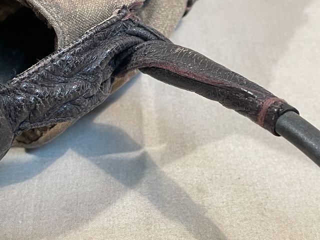 Original WWII German Luftwaffe Summer Flight Helmet, Early Example — image 9