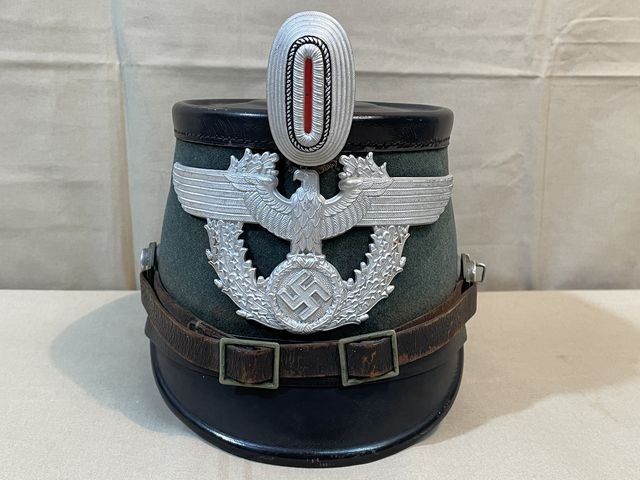 Original 1937 German Schutzpolizei NCO's Shako, COMPLETE! — image 2