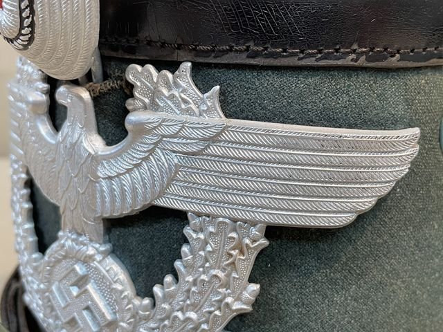 Original 1937 German Schutzpolizei NCO's Shako, COMPLETE! — image 9