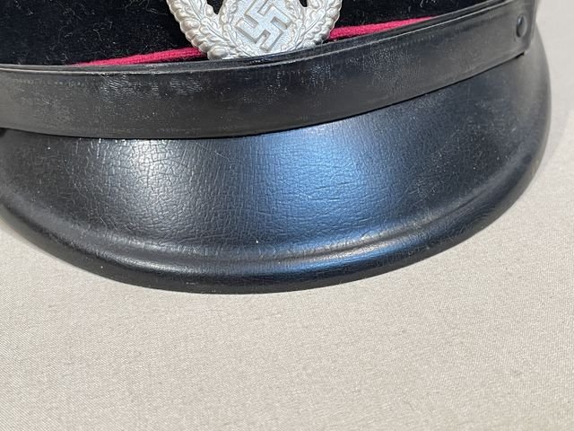 Original Nazi Era German Fire Police NCO's Visor Hat, Feuerschutzpolizei — image 2