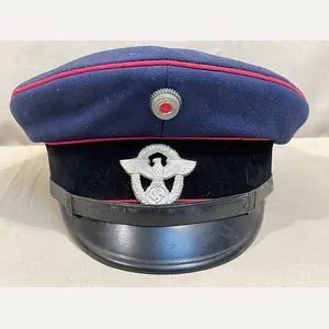 Original Nazi Era German Fire Police NCO's Visor Hat, Feuerschutzpolizei