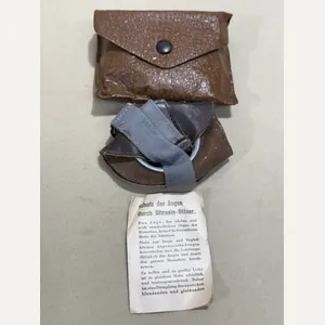 Original WWII German Sun Goggles with Brown Frames & Instructions, …