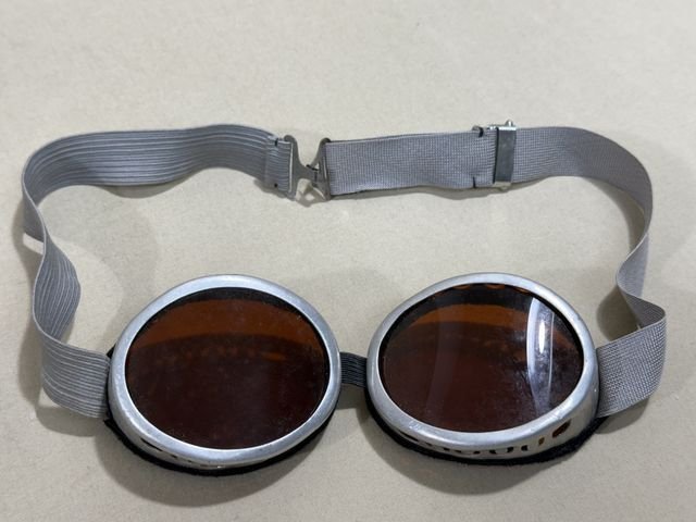 Original WWII German Tinted Goggles, Aluminum