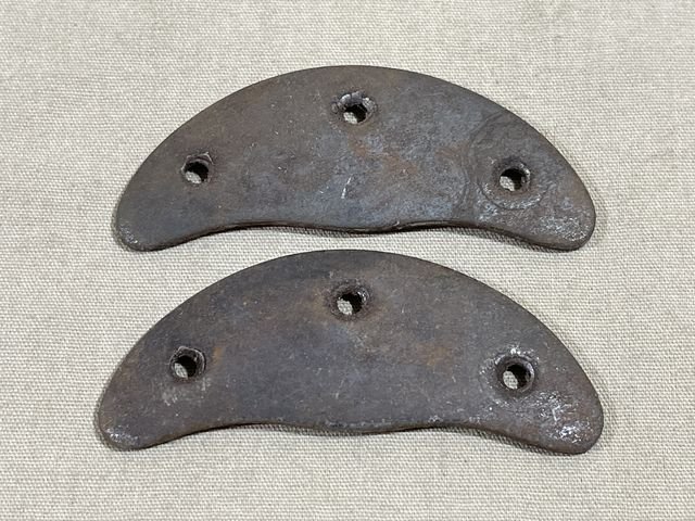 Original WWII German Boot Toe Plates, Pair, SIZE 1