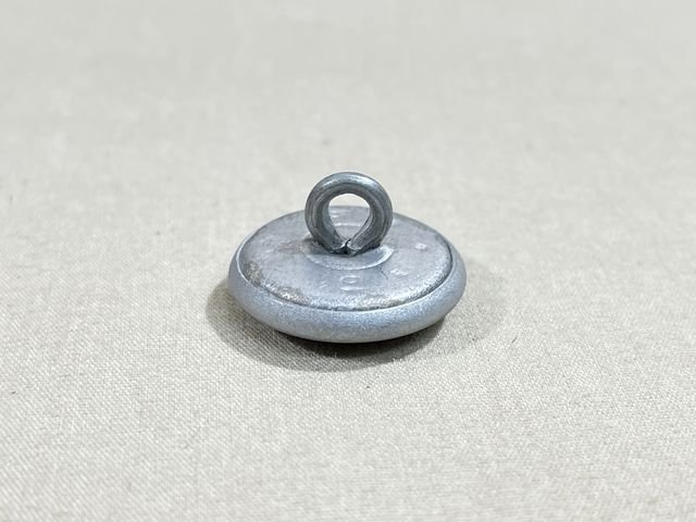 Original WWII German 19mm Pebbled Button, Silver — image 2