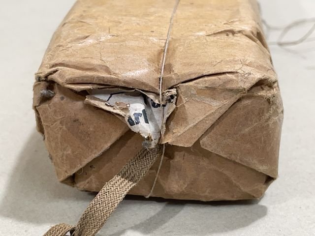 Original WWII Era German Pack of Tan Shoe Laces, 1 Gross — image 4