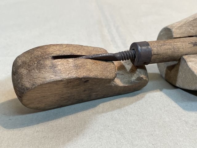 Original WWII Era German Adjustable Boot or Shoe Trees, Mis-Matched Pair — image 8
