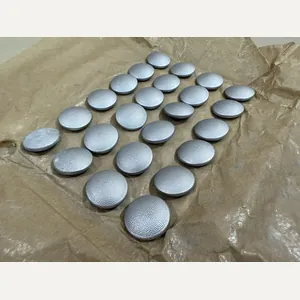 Original WWII German Card of 19mm Pebbled Button, Silver