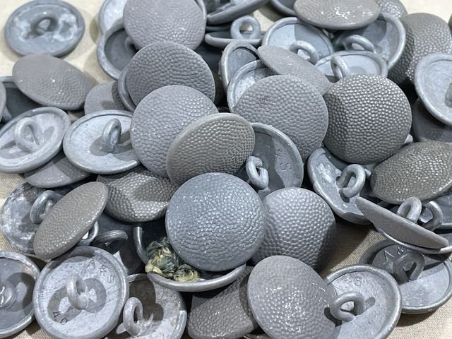 Original WWII German Pebbled Tunic Button, Brownish Colored