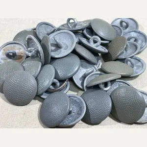 Original WWII German Pebbled Tunic Button, Feldgrau Colored