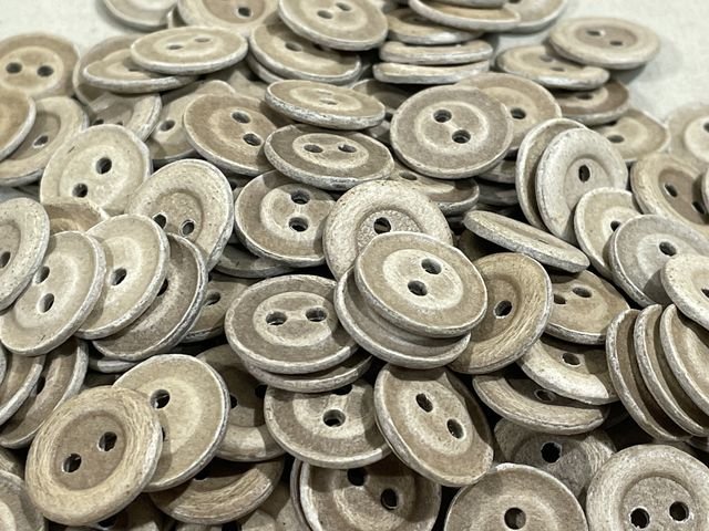 Original WWII German Pressed Paper Buttons - 16mm