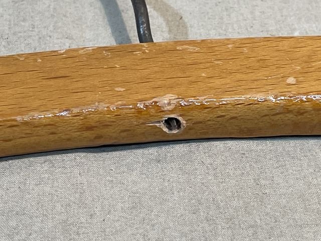 Original WWII Era German Wooden Clothes Hanger, Elite — image 7