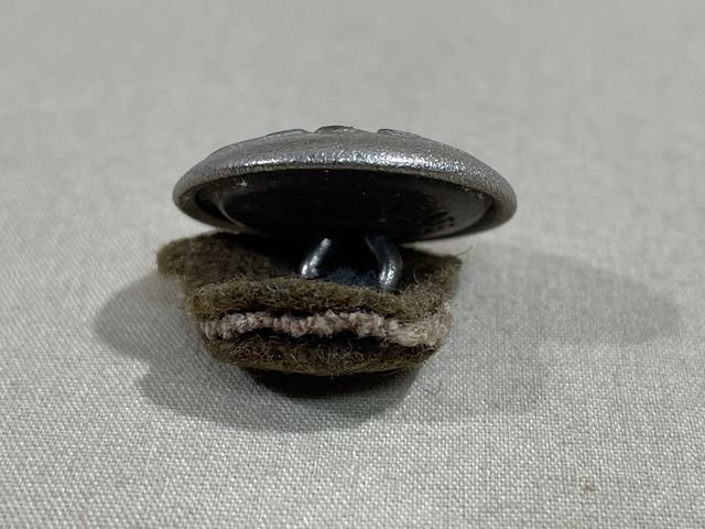 Original Nazi Era German NSDAP SILVER Tunic Button on Cloth, 21mm — image 3