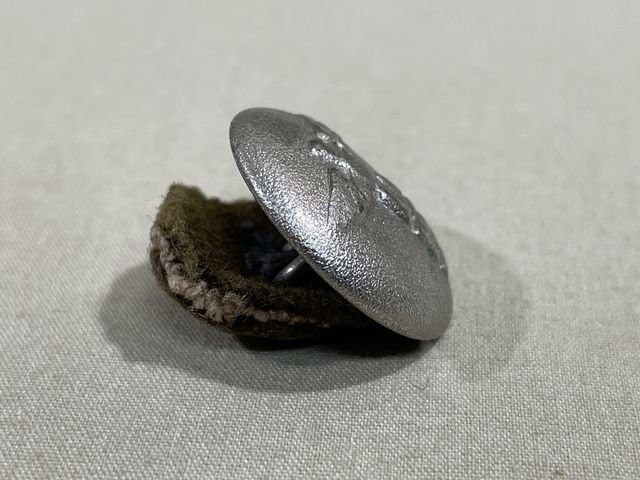 Original Nazi Era German NSDAP SILVER Tunic Button on Cloth, 21mm — image 4