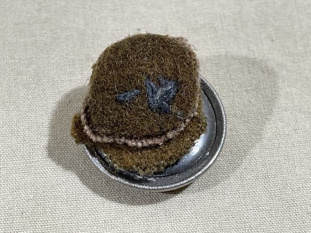 Original Nazi Era German NSDAP SILVER Tunic Button on Cloth, 21mm — image 5