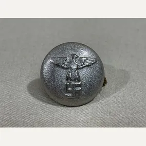 Original Nazi Era German NSDAP SILVER Tunic Button on Cloth, …
