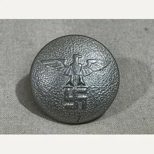 Original Nazi Era German NSDAP SILVER Tunic Button, 21mm RZM …