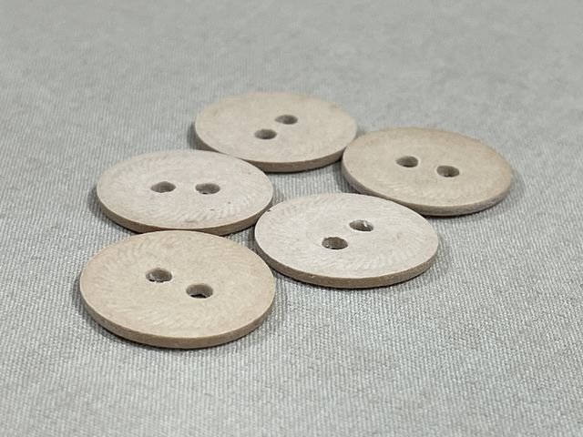 Original WWII German 17mm Pressed Paper Buttons, Set of 5 — image 2