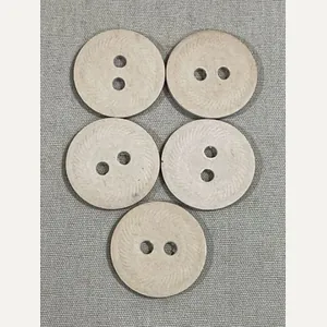 Original WWII German 17mm Pressed Paper Buttons, Set of 5