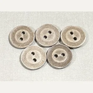 Original WWII German 15mm Pressed Paper Buttons, Set of 5