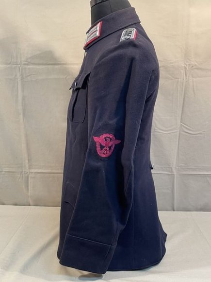 Original WWII German Fireman's Wool Officer's Tunic, Feuerschutzpolizei — image 15