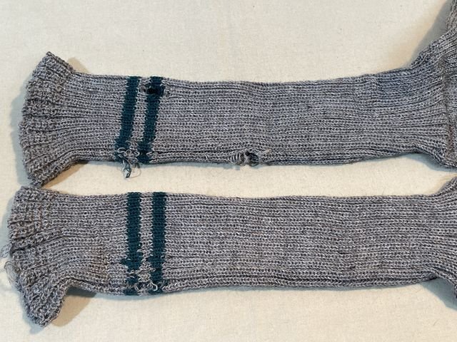 Original WWII German Soldier's Size-Ring Wool Socks, SIZE 2 PAIR — image 10