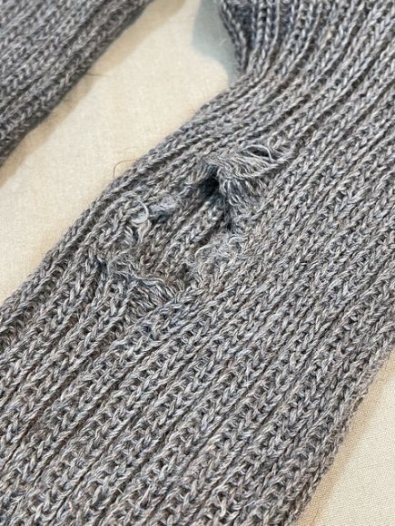 Original WWII German Soldier's Size-Ring Wool Socks, SIZE 2 PAIR — image 6