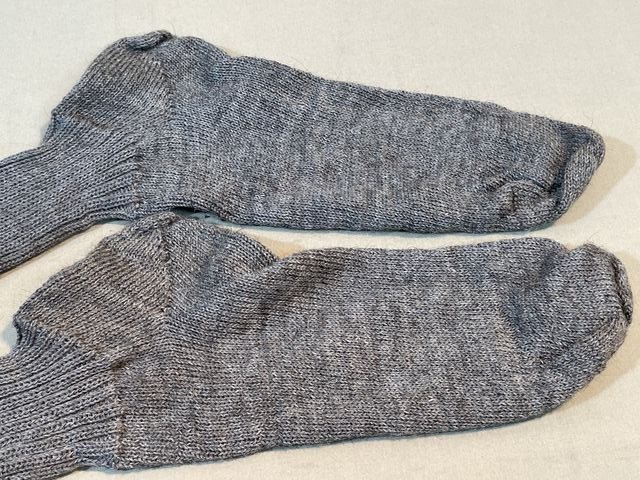 Original WWII German Soldier's Size-Ring Wool Socks, SIZE 2 PAIR — image 7