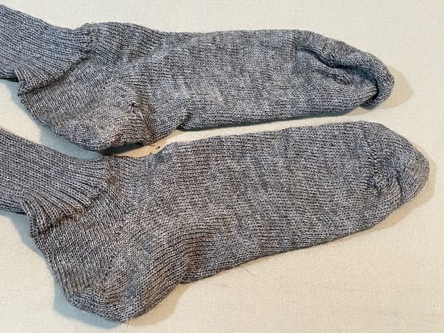 Original WWII German Soldier's Size-Ring Wool Socks, SIZE 2 PAIR — image 8