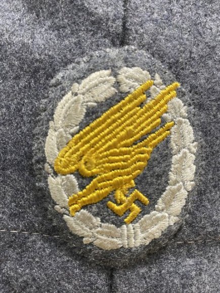 Original WWII German Luftwaffe (Air Force) Paratrooper's Fliegerbluse Tunic, Medical Personnel — image 13