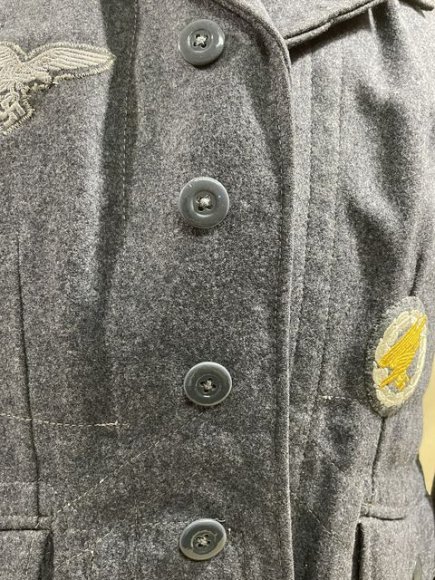 Original WWII German Luftwaffe (Air Force) Paratrooper's Fliegerbluse Tunic, Medical Personnel — image 28