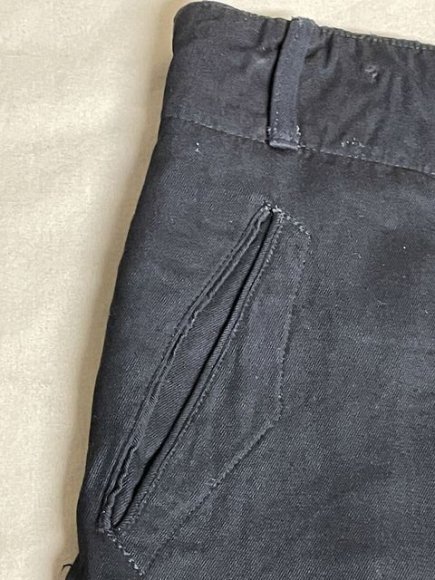 Original Nazi Era German Black Hitler Youth (HJ) Short Pants, RZM Tag — image 3