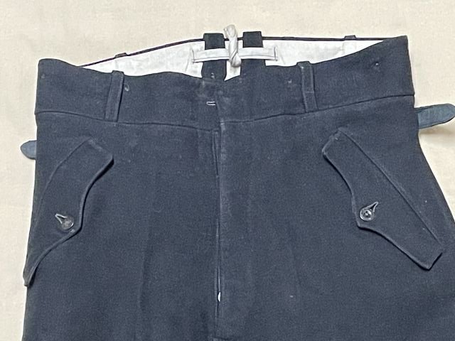 Original Nazi Era German Hitler Youth (HJ) Leader's Black Breeches, RZM Tag — image 2