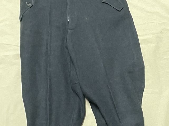Original Nazi Era German Hitler Youth (HJ) Leader's Black Breeches, RZM Tag — image 3